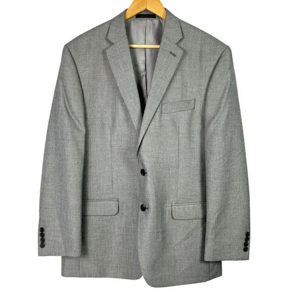 CHAPS Mens Gray Sport Coat Suit Jacket Blazer 42 R - Picture 1 of 8